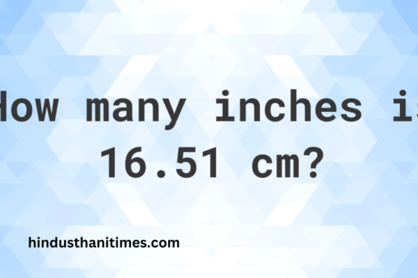 Convert 16.51 Cm to Inches