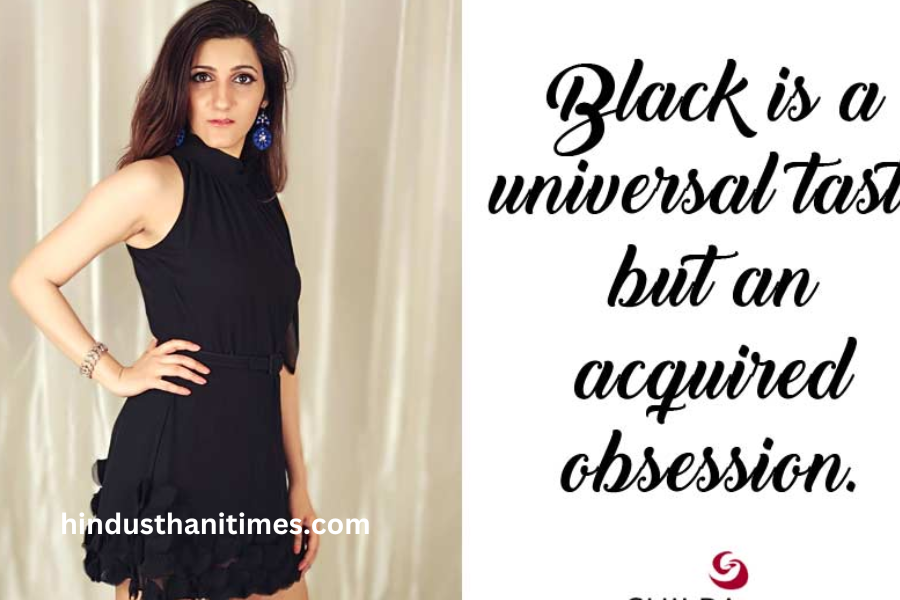 Black Dress Caption